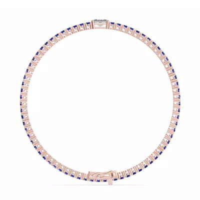 Lunava Sapphire & Radiant Lab Diamond Tennis Bracelet