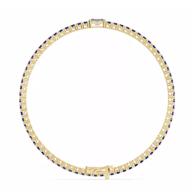 Lunava Sapphire & Radiant Lab Diamond Tennis Bracelet