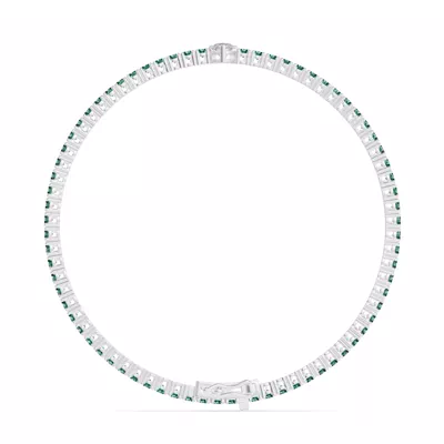 Lunava Green Emerald & Pear Lab Diamond Tennis Bracelet