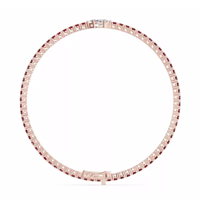Lunava Ruby & Marquise Lab Diamond Tennis Bracelet
