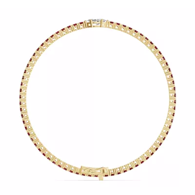 Lunava Ruby & Marquise Lab Diamond Tennis Bracelet