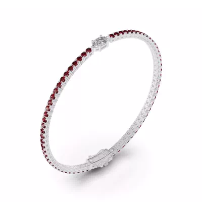Lunava Ruby & Marquise Lab Diamond Tennis Bracelet
