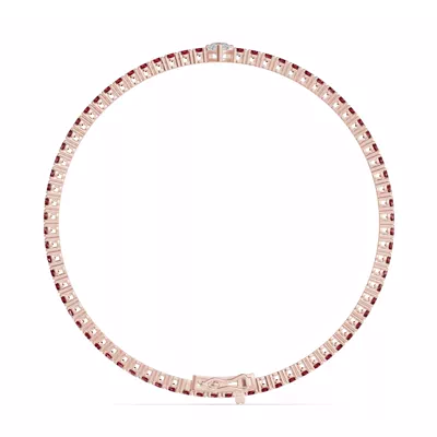 Lunava Ruby & Pear Lab Diamond Tennis Bracelet