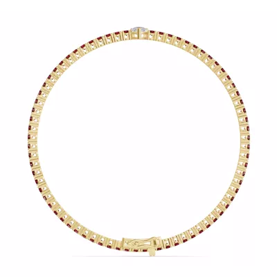 Lunava Ruby & Pear Lab Diamond Tennis Bracelet