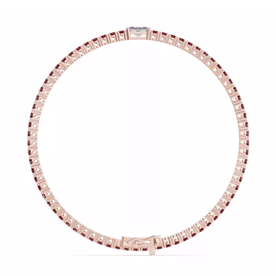 Lunava Ruby & Radiant Lab Diamond Tennis Bracelet