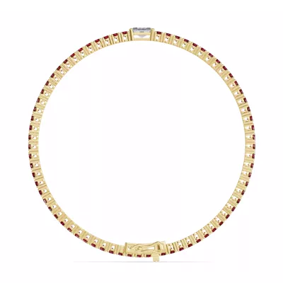 Lunava Ruby & Radiant Lab Diamond Tennis Bracelet