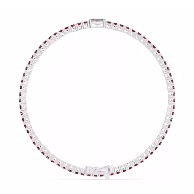 Lunava Ruby & Radiant Lab Diamond Tennis Bracelet