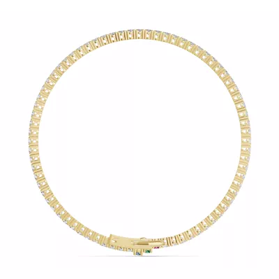 Heart Charm Diamond Tennis Bracelet