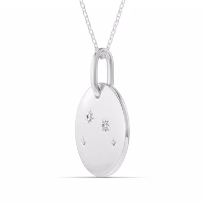 Aries Zodiac Constellation Medallion Necklace