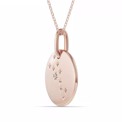 Taurus Zodiac Constellation Medallion Necklace