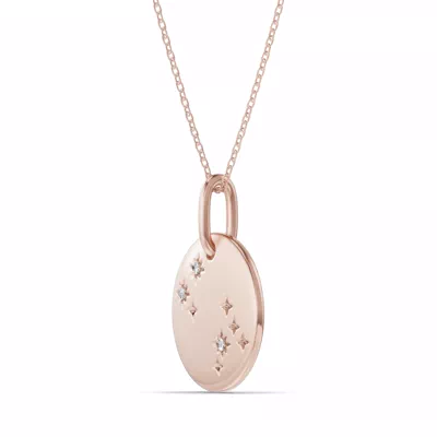 Gemini Zodiac Constellation Medallion Necklace