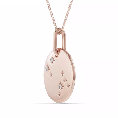 Gemini Zodiac Constellation Medallion Necklace