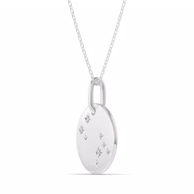 Gemini Zodiac Constellation Medallion Necklace