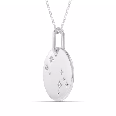 Gemini Zodiac Constellation Medallion Necklace