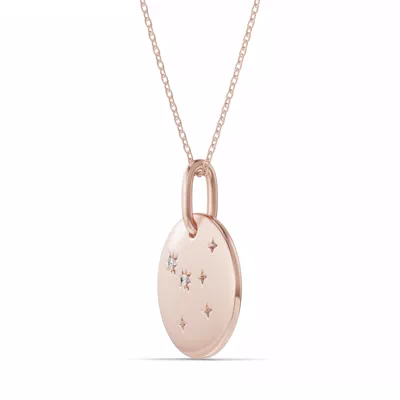 Cancer Zodiac Constellation Medallion Necklace