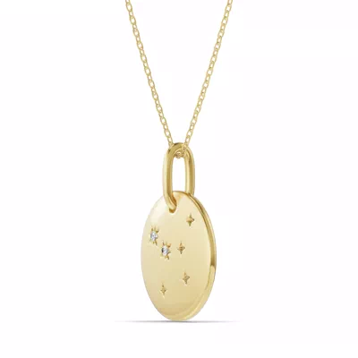 Cancer Zodiac Constellation Medallion Necklace