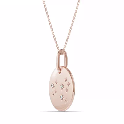 Leo Zodiac Constellation Medallion Necklace