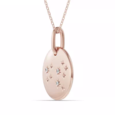 Leo Zodiac Constellation Medallion Necklace