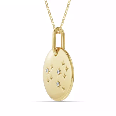 Leo Zodiac Constellation Medallion Necklace