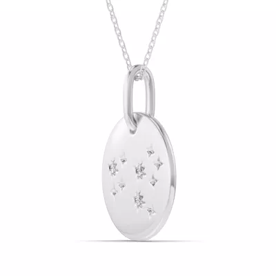 Leo Zodiac Constellation Medallion Necklace