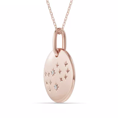 Virgo Zodiac Constellation Medallion Necklace