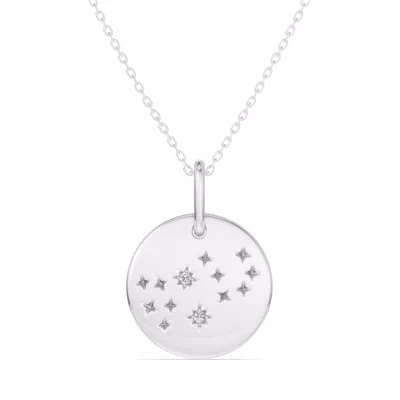 Virgo Zodiac Constellation Medallion Necklace