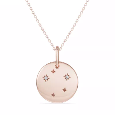 Libra Zodiac Constellation Medallion Necklace