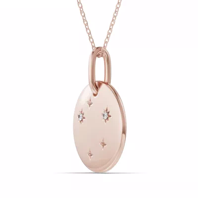 Libra Zodiac Constellation Medallion Necklace