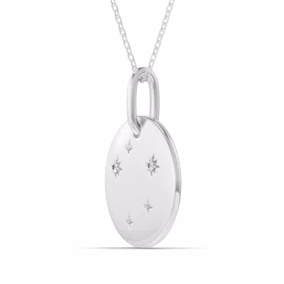 Libra Zodiac Constellation Medallion Necklace