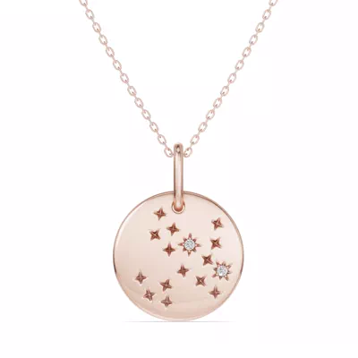 Sagittarius Zodiac Constellation Medallion Necklace