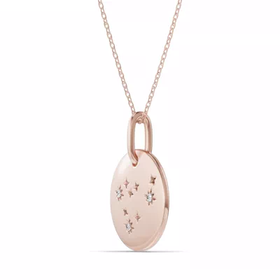 Capricorn Zodiac Constellation Medallion Necklace