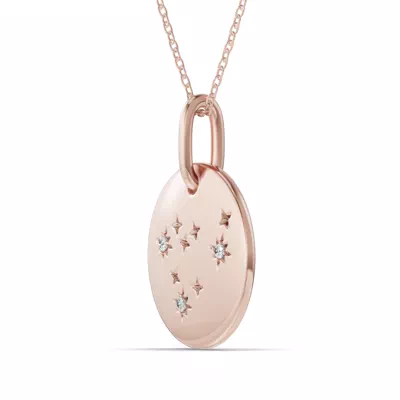 Capricorn Zodiac Constellation Medallion Necklace