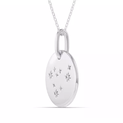 Capricorn Zodiac Constellation Medallion Necklace