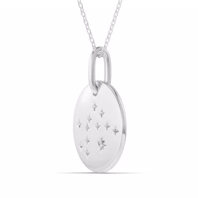 Aquarius Zodiac Constellation Medallion Necklace