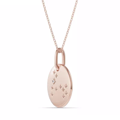 Pisces Zodiac Constellation Medallion Necklace