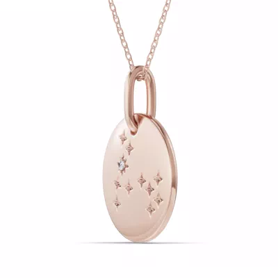 Pisces Zodiac Constellation Medallion Necklace