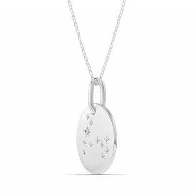 Pisces Zodiac Constellation Medallion Necklace