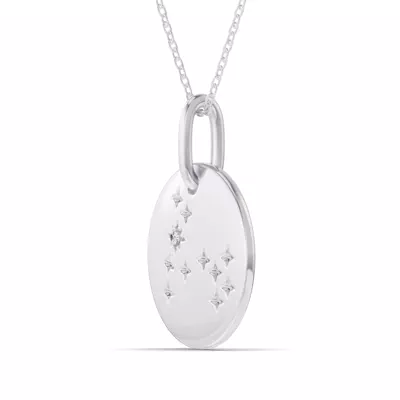 Pisces Zodiac Constellation Medallion Necklace