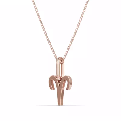 Aries Zodiac Glyph Necklace