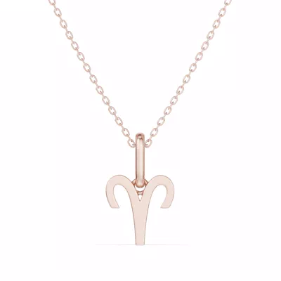 Aries Zodiac Glyph Necklace