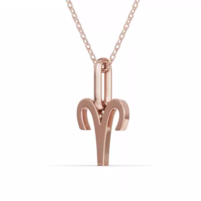 Aries Zodiac Glyph Necklace