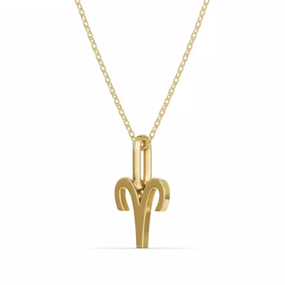 Aries Zodiac Glyph Necklace