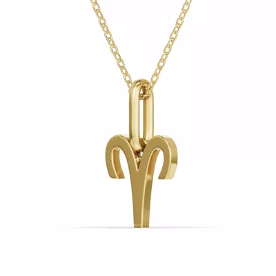 Aries Zodiac Glyph Necklace