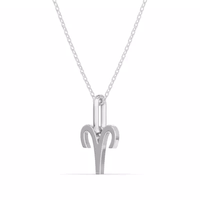 Aries Zodiac Glyph Necklace