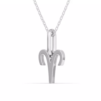 Aries Zodiac Glyph Necklace
