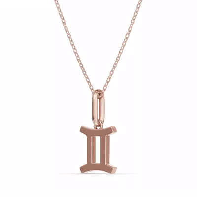 Gemini Zodiac Glyph Necklace