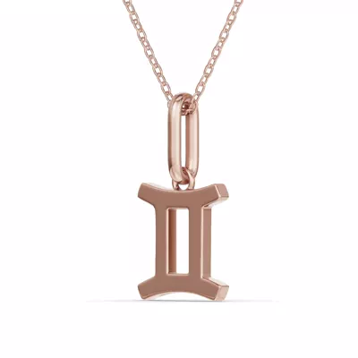 Gemini Zodiac Glyph Necklace