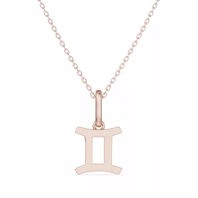 Gemini Zodiac Glyph Necklace