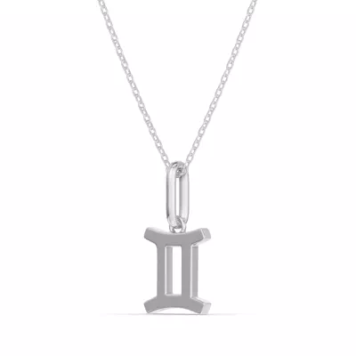 Gemini Zodiac Glyph Necklace