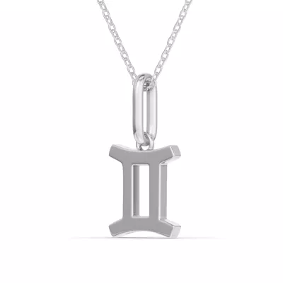 Gemini Zodiac Glyph Necklace